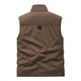thumbnail image 3 of cocolona Mens Outdoor Hiking Drying Multi Pocket Vest Fashion Casual Solid Color Sleeveless Jacket, 3 of 4