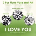 thumbnail image 4 of 3-Piece Metal Flower Wall Decor Minimalist Metal Wall Sculptures for Bedroom, Living Room, Kitchen, Lightweight and Gift-Worthy for Housewarming, 4 of 8