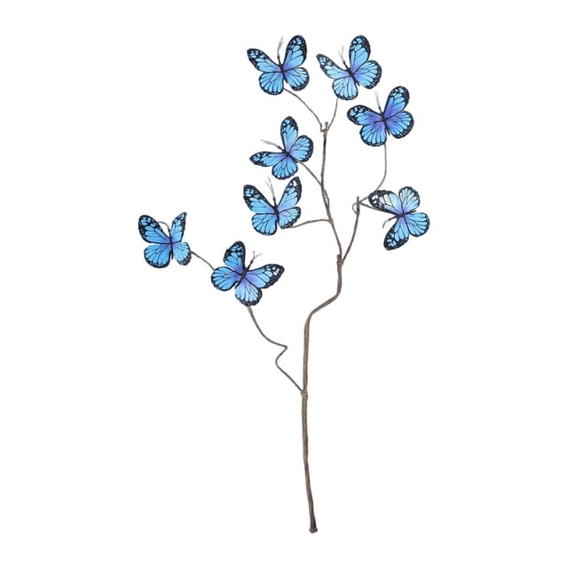 Arreglo floral con ramas de mariposas artificiales para cumpleaños. Ideal para hacer ramos de flores. Estilo B
