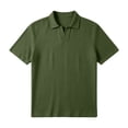 thumbnail image 6 of RongHuan Mens Casual T-Shirts Short Sleeve Textured Knit V Neck Shirt Casual Golf Shirts Stylish Solid Color Tops, 6 of 6