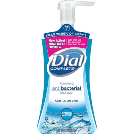 Dial Complete Spring Water Foaming Soap - Spring Water Scent - 7.5 fl oz (221.8 mL) - Pump Bottle Dispenser - Kill Germs - Hand - Blue - Hypoallergenic - 1 (Best Hypoallergenic Hand Soap)