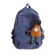 thumbnail image 2 of Mochila de pana de moda para mujer, de color puro, a rayas, Harajuku, mochila escolar para adolescentes, mochila de lujo para chicas, mochila bonita para mujer, 2 of 5