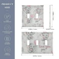 thumbnail image 2 of Yayeee Toggle Light Switch Wall Plate 3-Gang 6.37"x4.48" Decorative Outlet Cover, Cartoon Elephant, 2 of 7