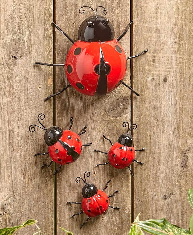 4Pcs Metal Bumble Bees Wall Ground Fence Home Garden Outdoor Yard Decoration
