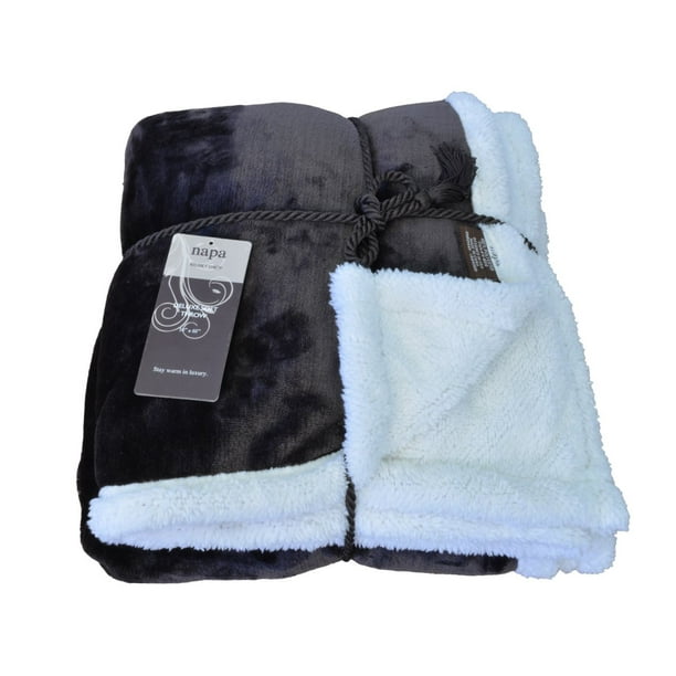 Napa Super Soft Micro Mink Fleece Sherpa Bed Throw TV Blanket 50" x 60