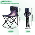 thumbnail image 3 of 600D Oxford Camping Chair Portable Foldable Chair Supports 220 lbs for Picnic, Fishing, Backpacking Solar Vortex, 3 of 8