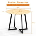 thumbnail image 4 of Ktaxon Modern Round Dining Table for 2~4, Simplistic 35.5" Kitchen Breakfast Table with Shaped Legs, Multifunctional Use Table for Small Space, Natural, 4 of 6