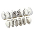 thumbnail image 1 of Custom Fit Palted Grills  Grill Hip Hop Style Caps Plata jinwen Parrillas chapadas en oro de 18 quilates, 1 of 6