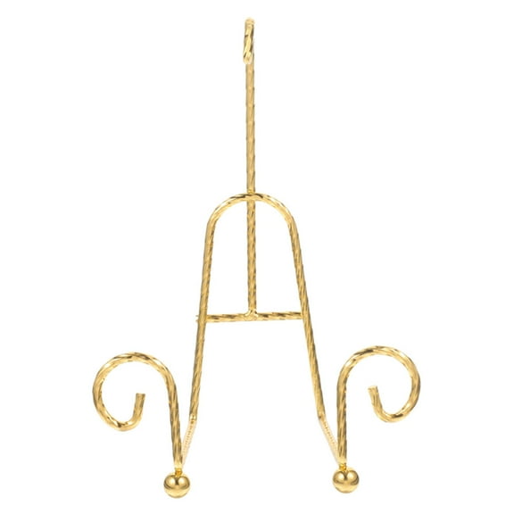 Hemoton Metal Tea Cup Organizer Hook and Coffee Mug Rack, Elegant Wire Saucer Holder Stand for Countertop Display
