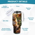 thumbnail image 4 of DIXRUYEE Steel Water Bottles Tumbler Creative Radiant Feline in Bloom Pattern 40oz/30oz, 4 of 9
