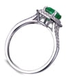thumbnail image 3 of 1.50 Carat Emerald and Diamond Engagement Ring in White Gold, 3 of 4