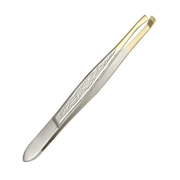 Stainless Steel Eyebrow Tweezers – Precision Grip Multi-Purpose Tool For Ingrown Hair,Beard,Eyelashes & Body Hair Removal (9.6cm/3.8in 1pc)