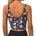thumbnail image 3 of Lsque Floral Rabbit Printed Women'S Sports Bra, Compression, Moisture Wicking, High-Impact Sports Bra For Women,Supportive sports bra-Small, 3 of 9