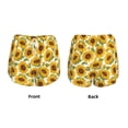thumbnail image 6 of Uemuo Sunflowers Pattern Women's Athletic Shorts High Waisted Running Shorts with Liner Pockets Gym Elastic Workout Shorts-X-Large, 6 of 9
