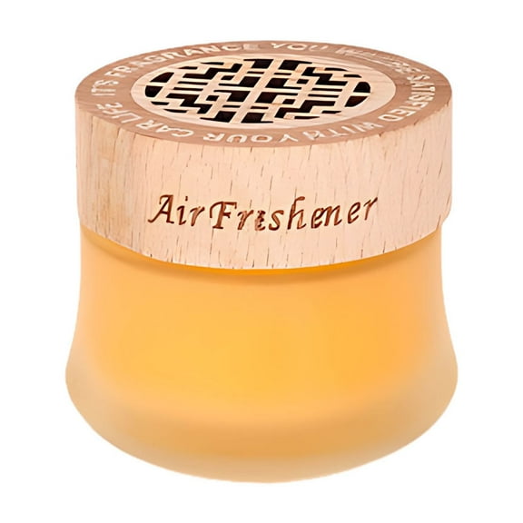 A Car Solid Perfume Freshener Wood Lid Glass Bottle Air Freshener For Car Interior Decorative Car Accessory Aromatherapy Diffuser Version A