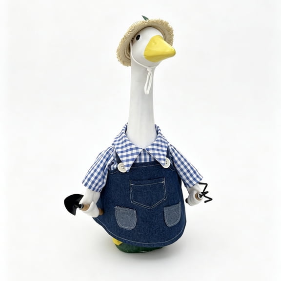 Tepsmf 23 Inch Goose Gardener Outfit Costume Gardening Set Clothes for Patio Statue Outdoor Decor