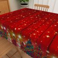 thumbnail image 5 of Duangreer Retro Christmas Rectangle Tablecloth, Red and Green Grid Xmas Tree Design Waterproof Wrinkle Resistant Table Cover for Home Party Decors, 60 x 120 Inch, 5 of 6