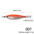 thumbnail image 4 of Anzuelo Calamar Luminoso Que Brilla en Cebo para Pesca Nocturna () Naranja, 4 of 4