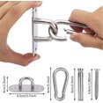 thumbnail image 3 of Gancho de techo de 2 piezas, gancho de techo resistente con acero inoxidable Sus304 para juegos de madera de hormigón, hamaca de yoga, silla colgante, saco de boxeo de yoga, carga C, 3 of 5