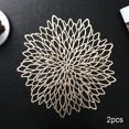 thumbnail image 1 of CAROOTU Decorative Floral Table Mat 2 PCS Thick PVC Pot Coaster Fast Heat Dissipation Non Slip Flexible Placemats for Kitchen, 1 of 6