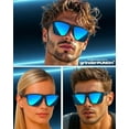 thumbnail image 4 of Grinderpunch Polarized Square Sunglasses for Men Black Designer Polarized Sunglasses Trendy Shades Sunglasses For Men UV 406, 4 of 9