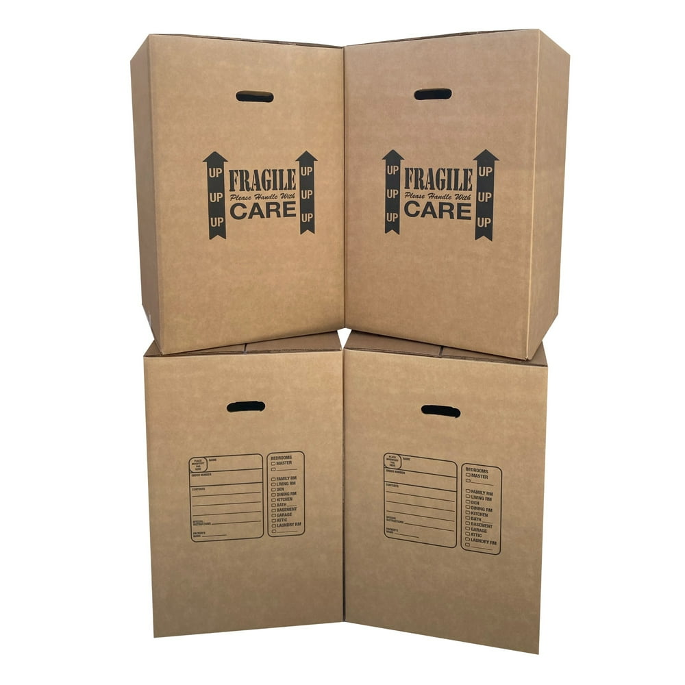 uBoxes Kitchen Moving Boxes (4 Pack) Double Wall 18x18x28" Heavy Duty