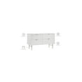 thumbnail image 2 of Meridian Furniture Modernist Contemporary Dresser in White Medium Gloss Finish, 2 of 12