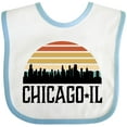 thumbnail image 3 of Inktastic Chicago Illinois Skyline Vintage Boys or Girls Baby Bib, 3 of 4