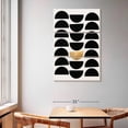 thumbnail image 2 of Elephant Stock Golden Circle Wall Art - Vertical Multi Panel Canvas - Living Room Wall Decor - Abstract Multi Panel - Black And Yellow Decor By Kubistika - 42" x 65", 2 of 8
