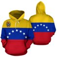 thumbnail image 3 of Sudadera con capucha con la bandera de Venezuela impresa en 3D para hombre, jersey con patrón de emblema nacional, camisetas casuales de calle, sudaderas con capucha de manga larga, 3 of 5