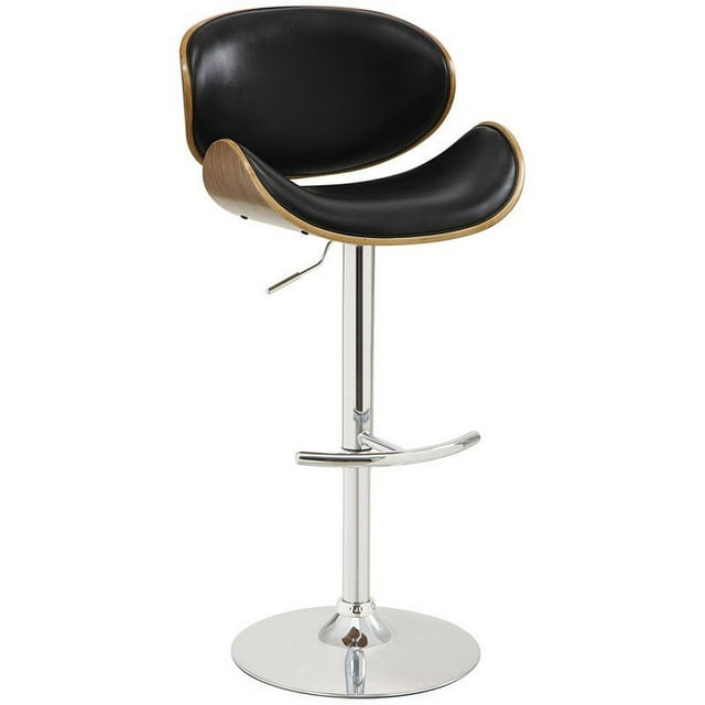 Coaster Tabouret de Bar Réglable en Similicuir en Noir