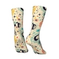 thumbnail image 5 of Uemuo Rockets Pattern Women's Crew Socks, Soft Durable Breathable Moisture-Wicking with Odor Control Cotton socks, 5 of 9