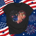 thumbnail image 4 of Bgstyu 250 Anniversary USA Shirt Women American Flag Graphic Independence Day Shirts 4th of July Patriotic Short Sleeve Stripe Tops, 4 of 7