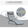 thumbnail image 4 of Outsunny Outdoor Chaise Lounge Chair with Folding Design Grey, 4 of 9