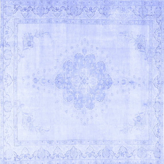 Ahgly Company Indoor Square Persian Blue Traditional Area Rugs, 6' Square
