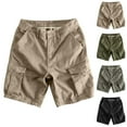 Lovskoo Shorts for Women Plus Size Summer Casual Solid Color Cargo