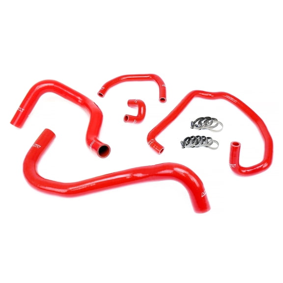 HPS Performance Red Silicone Radiator   Heater Hose Kit Coolant Compatible for 1995-2004 Toyota Tacoma 2.7L 4Cyl, 57-1921-RED