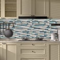 thumbnail image 5 of DEWOO Thick Kitchen Peel and Stick Tile Backsplash, Stick on Wall Tiles, 12"x12" Self Adhesive Sticky 3D Wall Marble Tiles Bathroom (10-Sheet，White Blue), 5 of 12