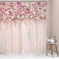 thumbnail image 2 of Pink Bridal Floral Shower Curtain for Bathroom 72Wx72H Inch Flower Rose Pattern Bath Set for Woman Girl Spring Nature Bathtub Accessories Fabric Panel Waterproof Plastic 12 Pack Hooks, 2 of 6