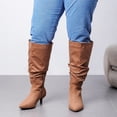 thumbnail image 6 of LOVE STEETLY Women's Extra Wide Calf Knee‑High Slouchy Boots, True Wide Width Kitten Heel Plus Size Comfort Boot., 6 of 7