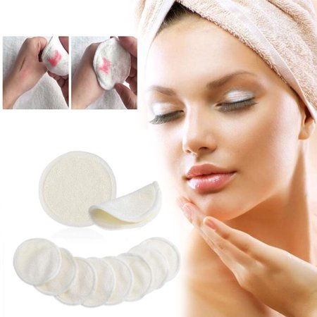 20Pieces Reusable Makeup Remover Pads - Reusable Cotton Pads are Eco Friendly  Super Soft  Double Sided & Organic - Premium Bamboo Face Pads for Makeup Removal