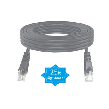 308-925 STEREN 25FT CAT 6 PATCH CORD MOLDED GRAY