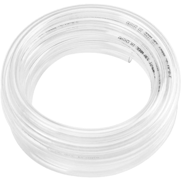 Eastrans Clear Vinyl Tubing Flexible PVC Tubing, Hybrid PVC Hose, Lightweight Plastic Tube, by 1/2 Inch ID, 100-Feet Length, UV Chemical Resistant