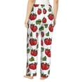 thumbnail image 2 of Bingfone Pajamas for Women,Hand Drawn Strawberry Pajama Pants with Pockets-Medium, 2 of 7