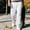 White(New), variant on PNTUTB Men's Solid Color Athletic Casual Comfortable Elastic Waist Drawstring Straight Leg Multi-Pocket Work Pants