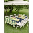 thumbnail image 5 of 54x80 Inch Outdoor Tablecloth with Umbrella Hole Zipper Rectangle Green Nautical Anchor Rectangular Tablecloths Outside Waterproof Vintage Ombre Zigzag Stripe Patio Table Cloth Cover for Picnic Party, 5 of 8