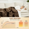 thumbnail image 4 of WISHEAD Electric Heated Blanket Twin 62''x84''Size Faux Fur Heating Blanket 5 Heating Settings, 10h Timer & Overheat Protection, Machine Washable, Soft Flannel and Sherpa Full Body Warmth,Brown, 4 of 9