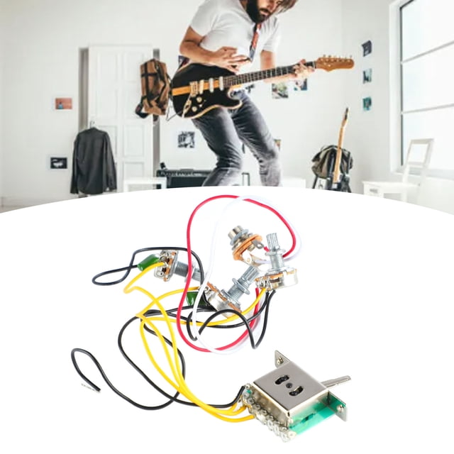 Cableado De Circuito De Guitarra, Kit De Arnés De Guitarra Compatibilidad Amplia De Metal De Instalación Fácil Para Bajo