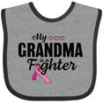 thumbnail image 3 of Inktastic Breast Cancer Awareness My Grandma is a Fighter Boys or Girls Baby Bib, 3 of 4