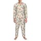 thumbnail image 3 of Balery Reto Marine Nautical Pijama para Hombre de Dos Piezas con Manga Larga, Conjunto de Dormir y Descanso Suave con Bolsillos-Small, 3 of 7